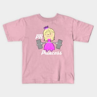 Barbell girl, gym girl, fitness girl, weightlifting women Kids T-Shirt